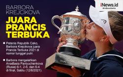 Infografis Barbora Krejcikova Juara Prancis Terbuka 2021