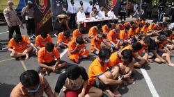 67 Preman Bikin Resah Masyarakat, Tertunduk saat Ditangkap Polisi