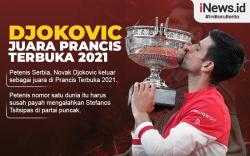 Infografis Novak Djokovic Juara Prancis Terbuka 2021