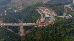 Penampakan dari Udara Jembatan Tertinggi Proyek Kereta Cepat Jakarta-Bandung