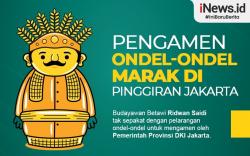 Infografis Fenomena Pengamen Ondel-Ondel Marak di Pinggiran Jakarta