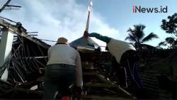 Video Kubah Masjid Jami Nurul Mizan Rangkasbitung Ambruk usai Salat Isya
