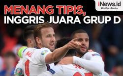 Infografis Menang Tipis, Inggris Juara Grup D 