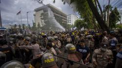 Aksi Tolak Pelemahan KPK di Banjarmasin Berakhir Ricuh