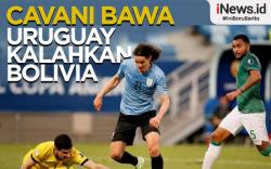 Infografis Edinson Cavani Bantu Uruguay Kalahkan Bolivia