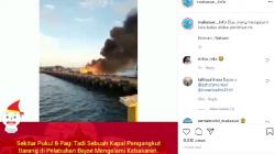 Kapal Pengangkut Barang Terbakar di Pelabuhan Bajoe Bone