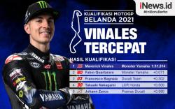 Infografis Maverick Vinales Pole Position MotoGP Belanda 2021