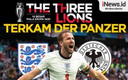 Infografis Inggris Lolos Perempat Final Euro 2020 usai Kalahkan Jerman