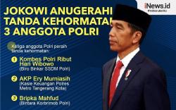 Infografis Jokowi Anugerahi Tanda Kehormatan untuk 3 Anggota Polri