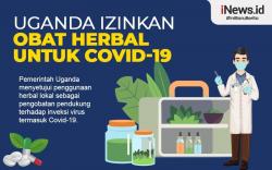 Infografis Uganda Izinkan Obat Herbal untuk Covid
