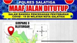 Jalur Masuk Kota Salatiga Ditutup Total saat Gerakan Sehari di Rumah Saja 