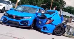 Kecelakaan Mengerikan Honda Civic Terbelah 2, Ajaib Pengemudi dan Penumpang Selamat