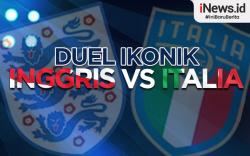 Infografis Duel Ikonik Italia Vs Inggris