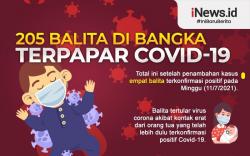 Infografis 205 Balita di Bangka Terpapar Covid-19 