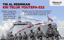 Infografis TNI AL Resmikan KRI Teluk Youtefa-522 Buatan Dalam Negeri