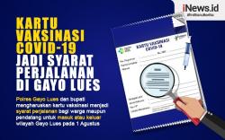 Infografis Kartu Vaksinasi Covid-19 Jadi Syarat Perjalanan di Gayo Lues
