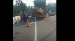 Dua Bus Tabrakan di Tol Tangerang-Merak, 6 Penumpang Luka Berat