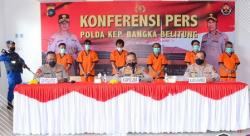 Polda Babel Tangkap 7 Tersangka Perusak Kapal Citra Bangka Lestari 