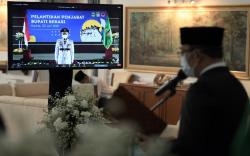 Lantik Penjabat Bupati Bekasi Dani Ramdan secara Virtual, Ridwan Kamil Titip 3 Pesan<