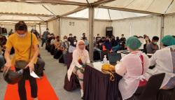 Masyarakat Antusias Ikut Vaksinasi MNC Peduli dan Kemenparekraf di MNC Studios Kebon Jeruk<