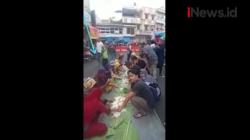 Video Viral Puluhan Orang Makan di Tengah Jalan Cihideung saat Penerapan PPKM Level 4