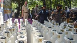 Penampakan Ratusan Tabung Oksigen Hasil Sitaan Polda Metro Jaya