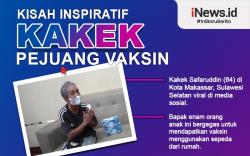 Infografis Kisah Inspiratif Kakek Pejuang Vaksin Covid-19