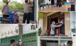 Polisi Pasang Stiker Tandai Rumah Pasien Covid-19 dan Isolasi Mandiri di Sekadau