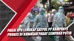 Video Pakai APD Lengkap, Satpol PP Kampanye Prokes di Kawasan Padat Cempaka Putih