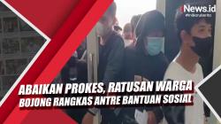 Abaikan Prokes, Ratusan Warga Bojong Rangkas Antre Bantuan Sosial  