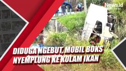 Video Mobil Boks Nyemplung ke Kolam Ikan di Jalur Lintas Sumatera Diduga Ngebut