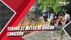 Video Tebing Setinggi 12 Meter di Bogor Longsor, Akses 3 Desa Terputus