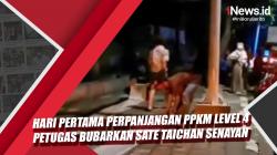 Video Hari Pertama Perpanjangan PPKM Level 4, Petugas Bubarkan Sate Taichan Senayan