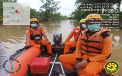 Bocah 10 Tahun Hanyut Terseret Arus Sungai Percut, Basarnas Medan Lakukan Pencarian