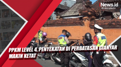 Video PPKM Level 4, Penyekatan di Perbatasan Gianyar Makin Ketat