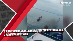 Video 2 Kapal Cepat di Halmahera Selatan Bertabrakan,  2 Penumpang Tewas