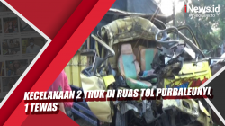 Video Kecelakaan 2 Truk di Ruas Tol Purbaleunyi, 1 Tewas<