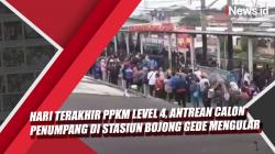 Video Hari Terakhir PPKM Level 4, Antrean Calon Penumpang di Stasiun Bojong Gede Mengular