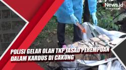 Video Polisi Gelar Olah TKP Jasad Perempuan Terbungkus Kardus di Cakung