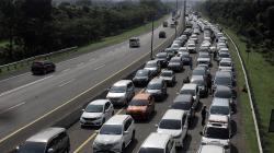 Penampakan Macet Panjang Menuju Jalan Raya Puncak Bogor