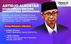 Infografis Artidjo Alkostar Dianugerahi Bintang Mahaputra Adipradana 