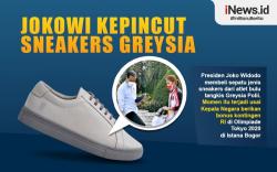 Infografis Jokowi Kepincut Sneakers Greysia Polii