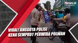 Video Viral Anggota Polisi Kena Semprot Perwira Polwan di Pos Penyekatan Pekanbaru