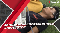 Video Dua Peserta Vaksinasi di Purwakarta Pingsan setelah Disuntik