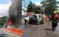 Mobil VW Combi Ludes Terbakar di Simpang Dago, Sopir dan Penumpangnya Selamat