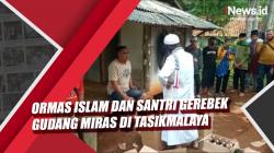 Video Massa Ormas Islam dan Santri Gerebek Gudang Miras di Tasikmalaya