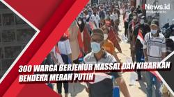 Video 300 Warga Berjemur Massal dan Kibarkan Bendera Merah Putih di Tangerang 