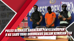 Video Polisi Berhasil Gagalkan Penyelundupan 8 Kg Sabu yang Dibungkus dalam Kemasan Teh