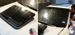 Lucu, Pria Ini Pasang Sunroof di Kap Mesin Mobil 