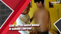 Video Geng Motor Serang Warga di Bandar Lampung, Satu Orang Terluka Terkena Sabetan Sajam
